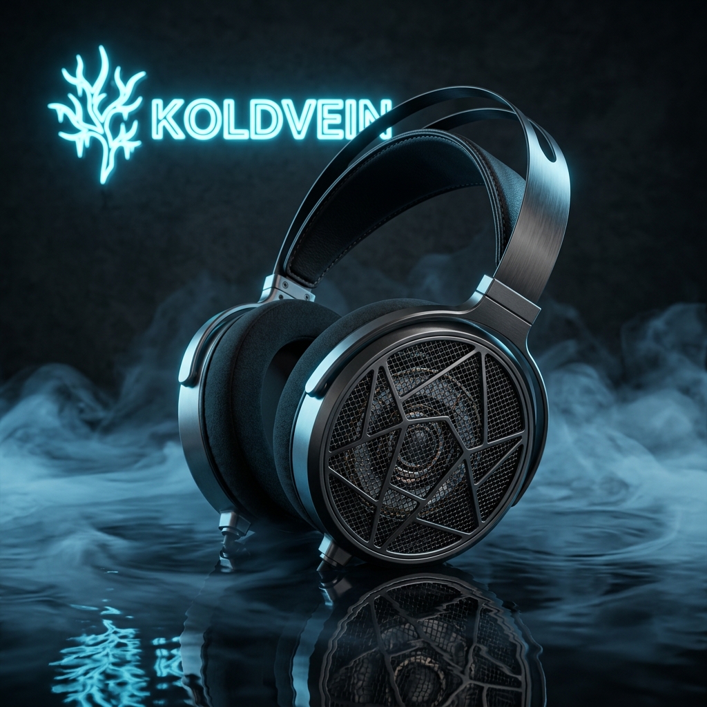 CHAMBER OPEN headset showing exposed metal mesh grilles